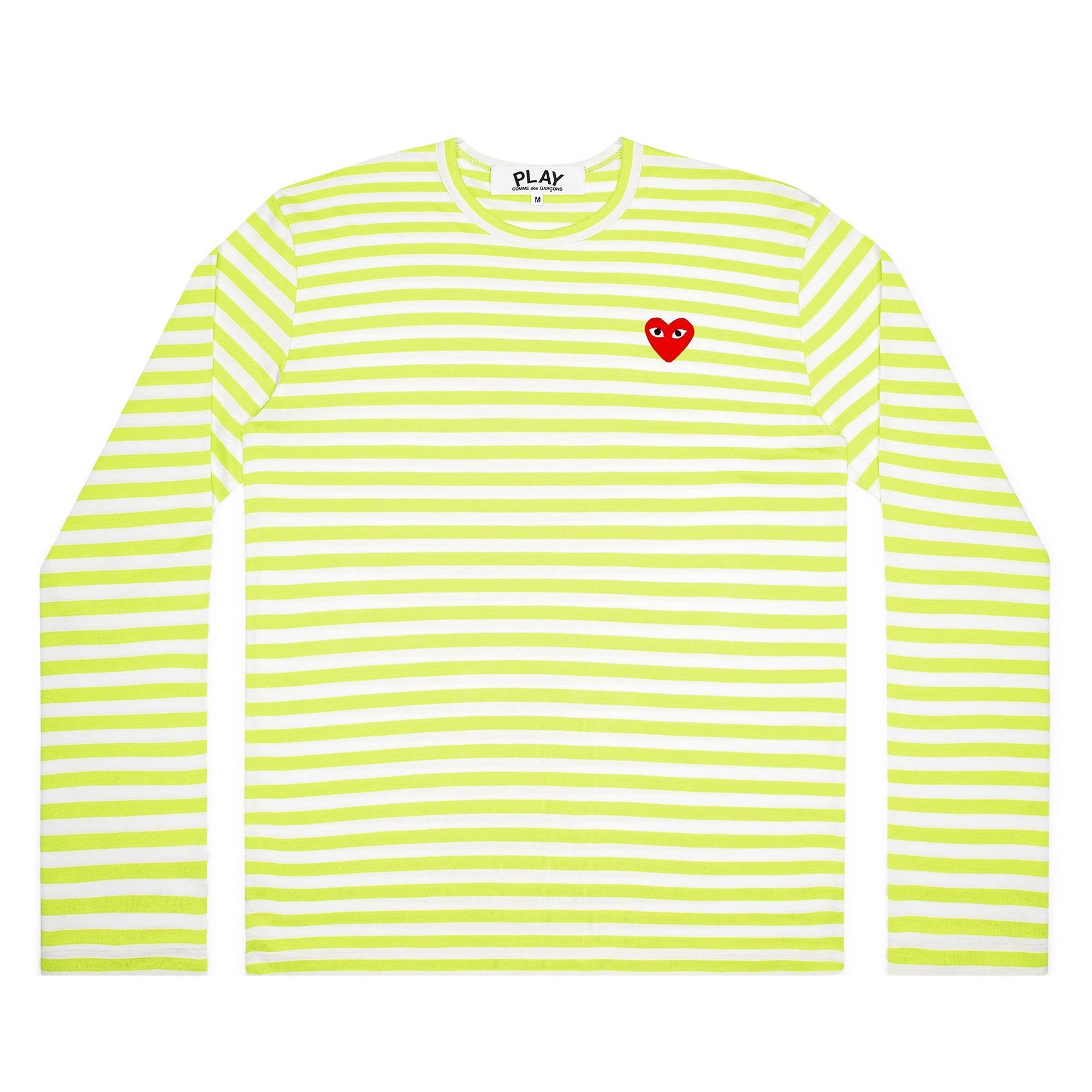 PLAY CDG - Striped T-Shirt - (Green/White) view 1
