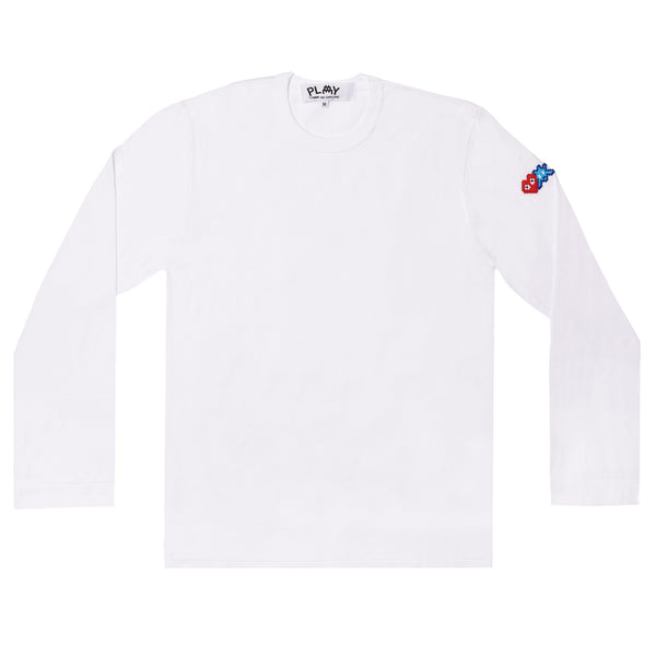 PLAY CDG - INVADER Cotton L/S T-Shirt - (White)