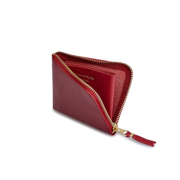 CDG WALLET - Colour L Zip Wallet - (Red)