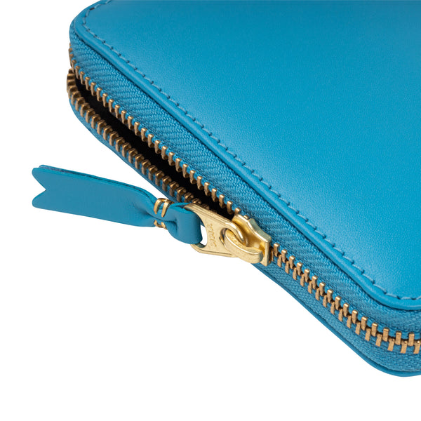 CDG WALLET - Colored Leather Wallet - (SA2110 Blue)