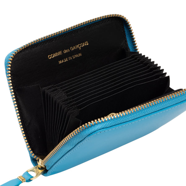 CDG WALLET - Colored Leather Wallet - (SA2110 Blue)