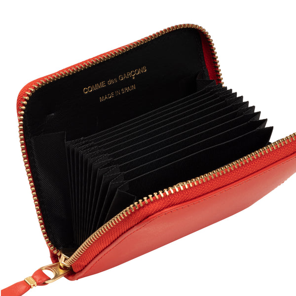 CDG WALLET - Colored Leather Wallet - (SA2110 Red)