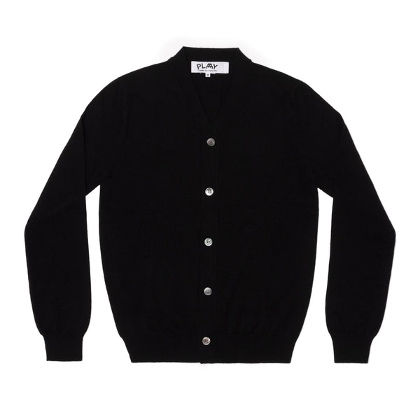 PLAY COMME des GARÇONS - INVADER MEN'S LAMBSWOOL CARDIGAN - (BLACK)