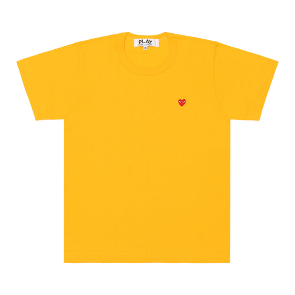 PLAY CDG - Small Red Heart S/S T-Shirt - (Yellow)