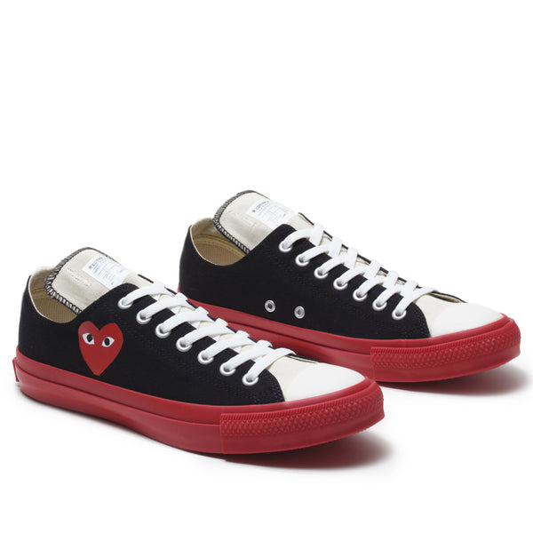 PLAY CDG CONVERSE - Chuck Taylor Low - (Black)