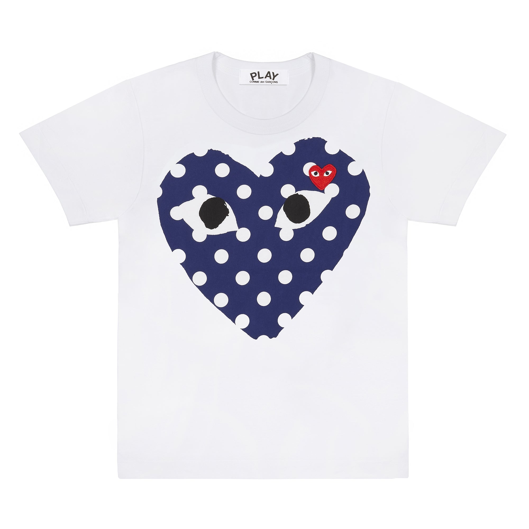 PLAY CDG - Polka Dot Big Heart T-Shirt - (White) view 1