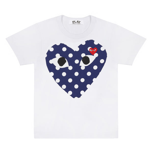 PLAY CDG - Polka Dot Big Heart T-Shirt - (White)