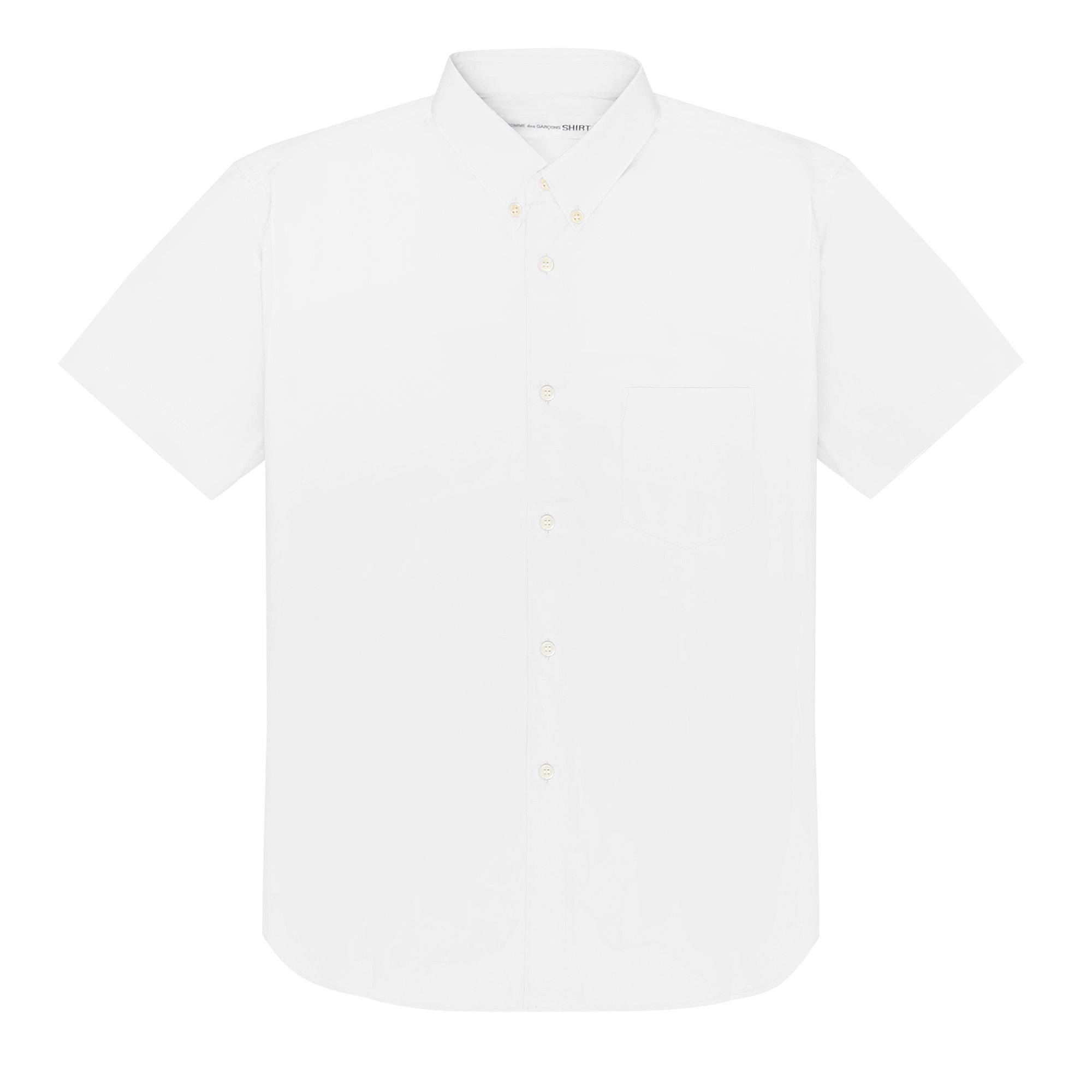 CDG SHIRT FOREVER - Button down oxford S/S Shirt CDGS8PLC - (White) view 1