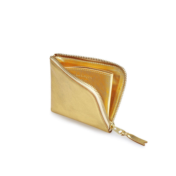 CDG WALLET - Gold And Silver L Zip Wallet - (Gold)