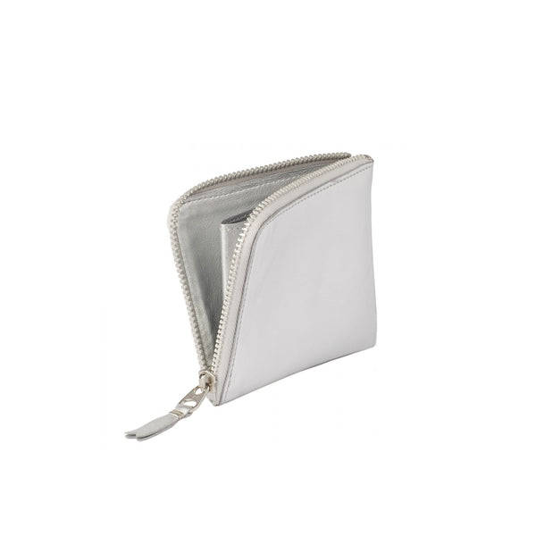 CDG WALLET - Gold And Silver L Zip Wallet - (Silver)