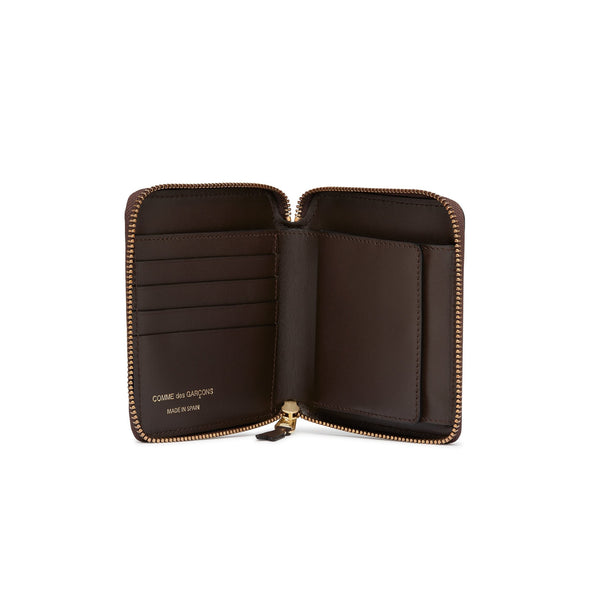 CDG WALLET - Classic Zip-Around Wallet - (Brown)
