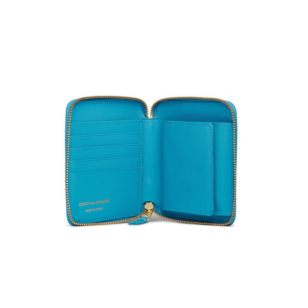 CDG WALLET - Colored Leather - (SA2100 Blue)