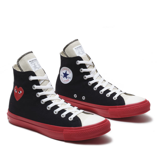 PLAY CDG CONVERSE - Chuck Taylor High - (Black)