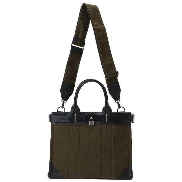 PORTER - Fork 2Way Tote Bag M - (Olive)