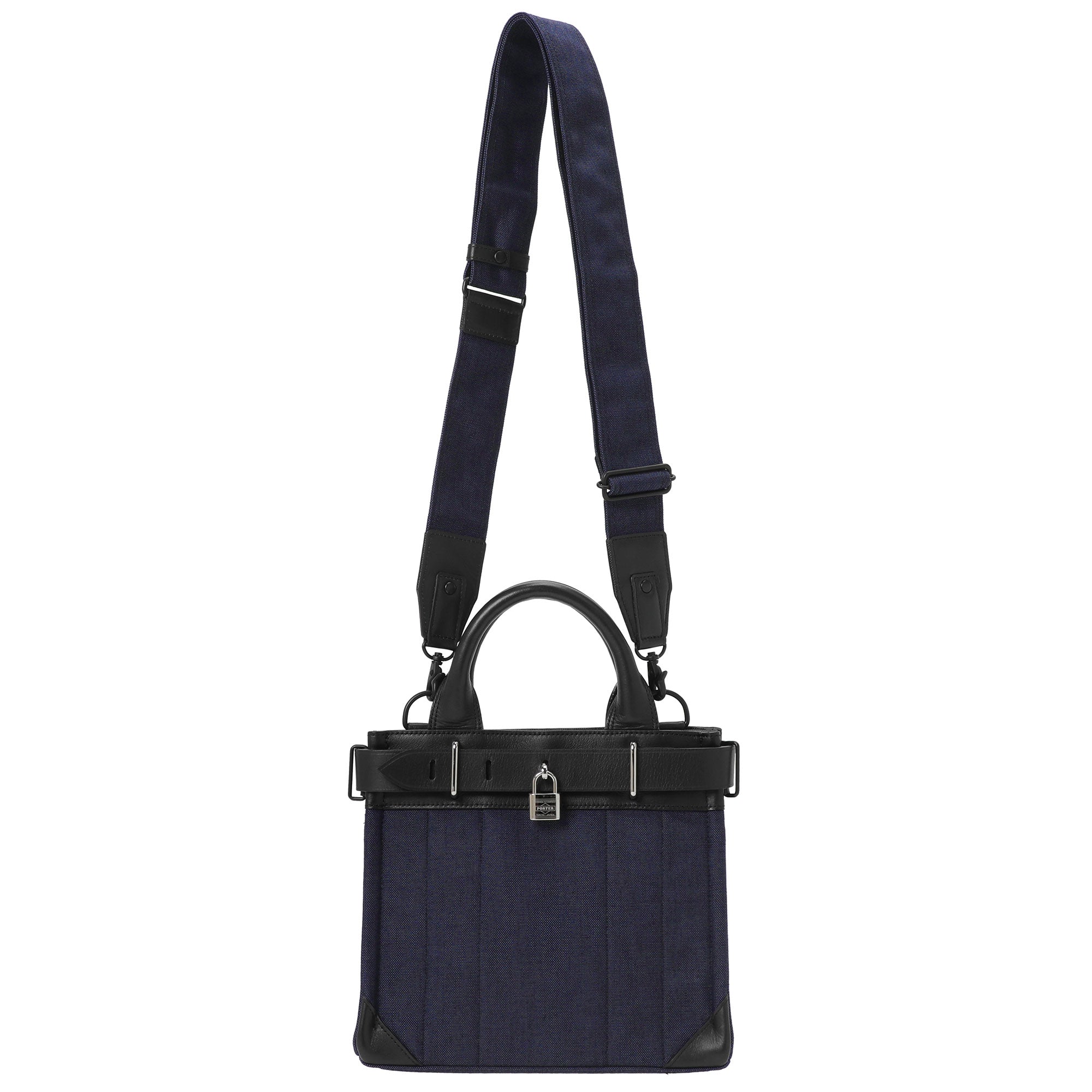PORTER - Fork 2Way Tote Bag S - (Navy) view 4