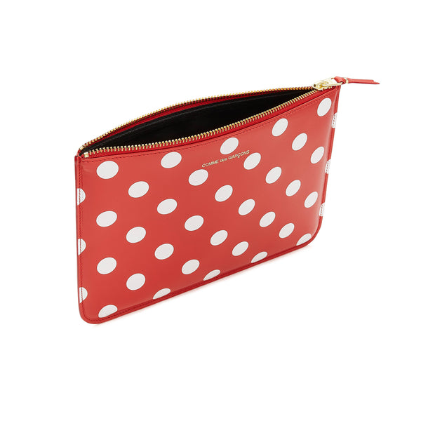 CDG WALLET - Polka Dots Printed - (SA5100PD Red)