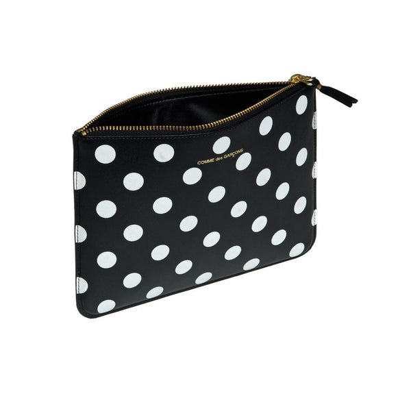 CDG WALLET - Polka Dots Printed - (SA5100PD Black)