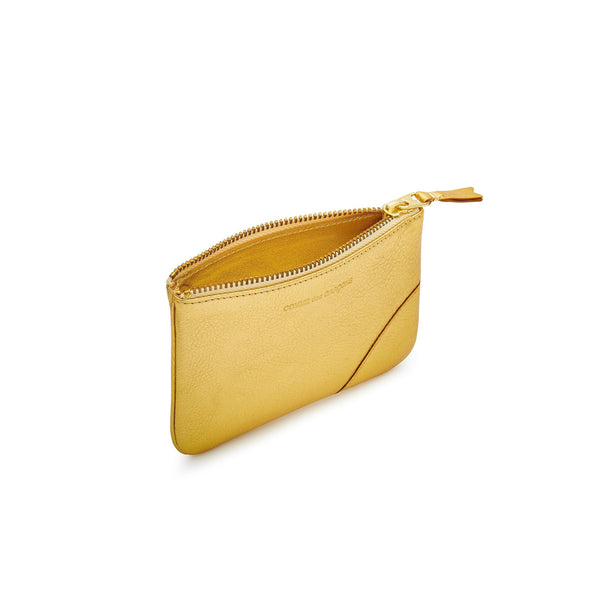 CDG WALLET - Gold And Silver Pouch Small - (Gold)