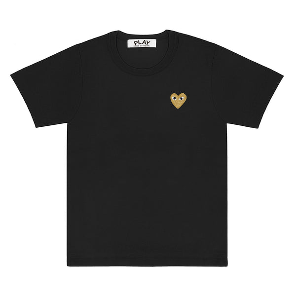 PLAY CDG - Gold Heart T-Shirt - (Black)