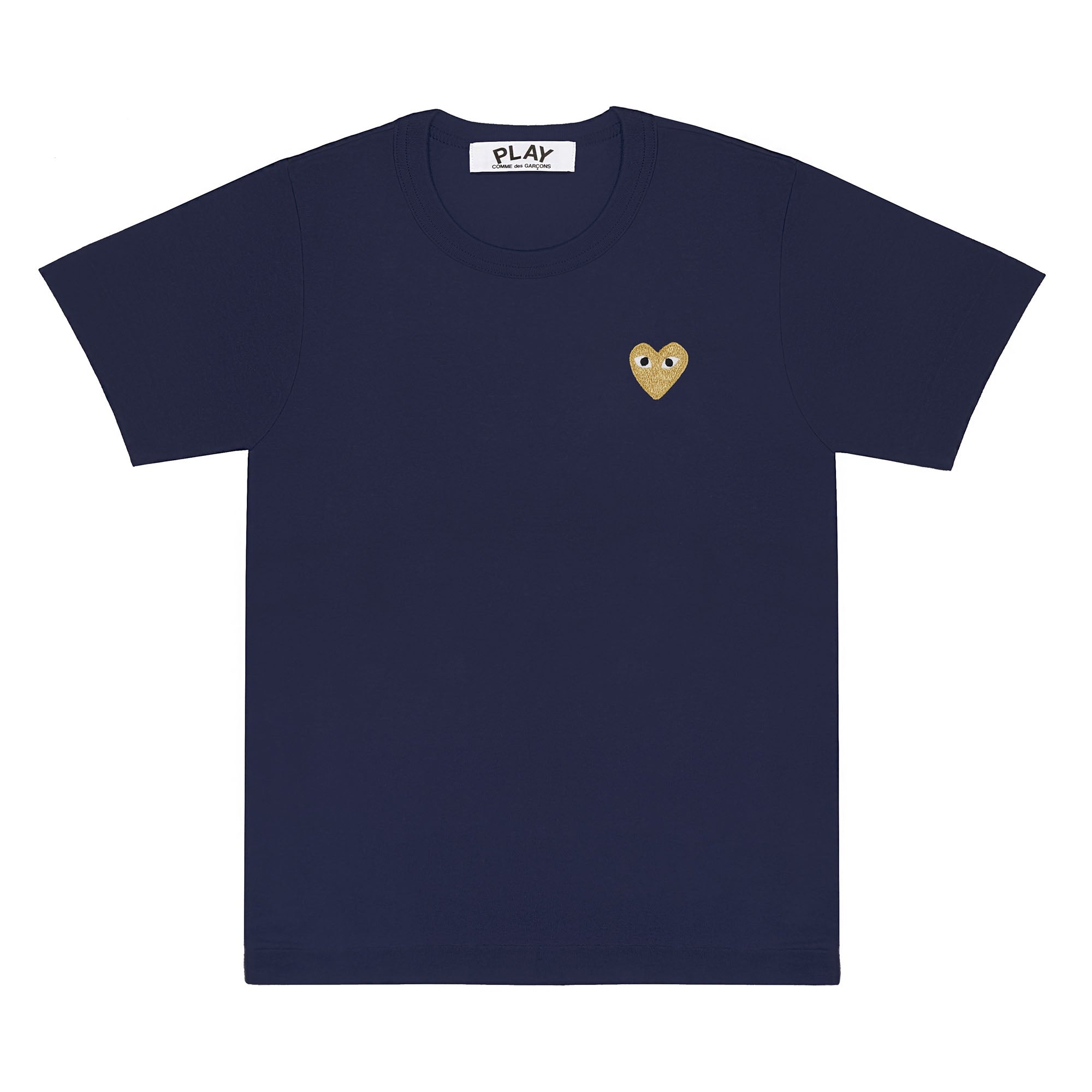 PLAY CDG - Gold Heart T-Shirt - (Navy) view 1