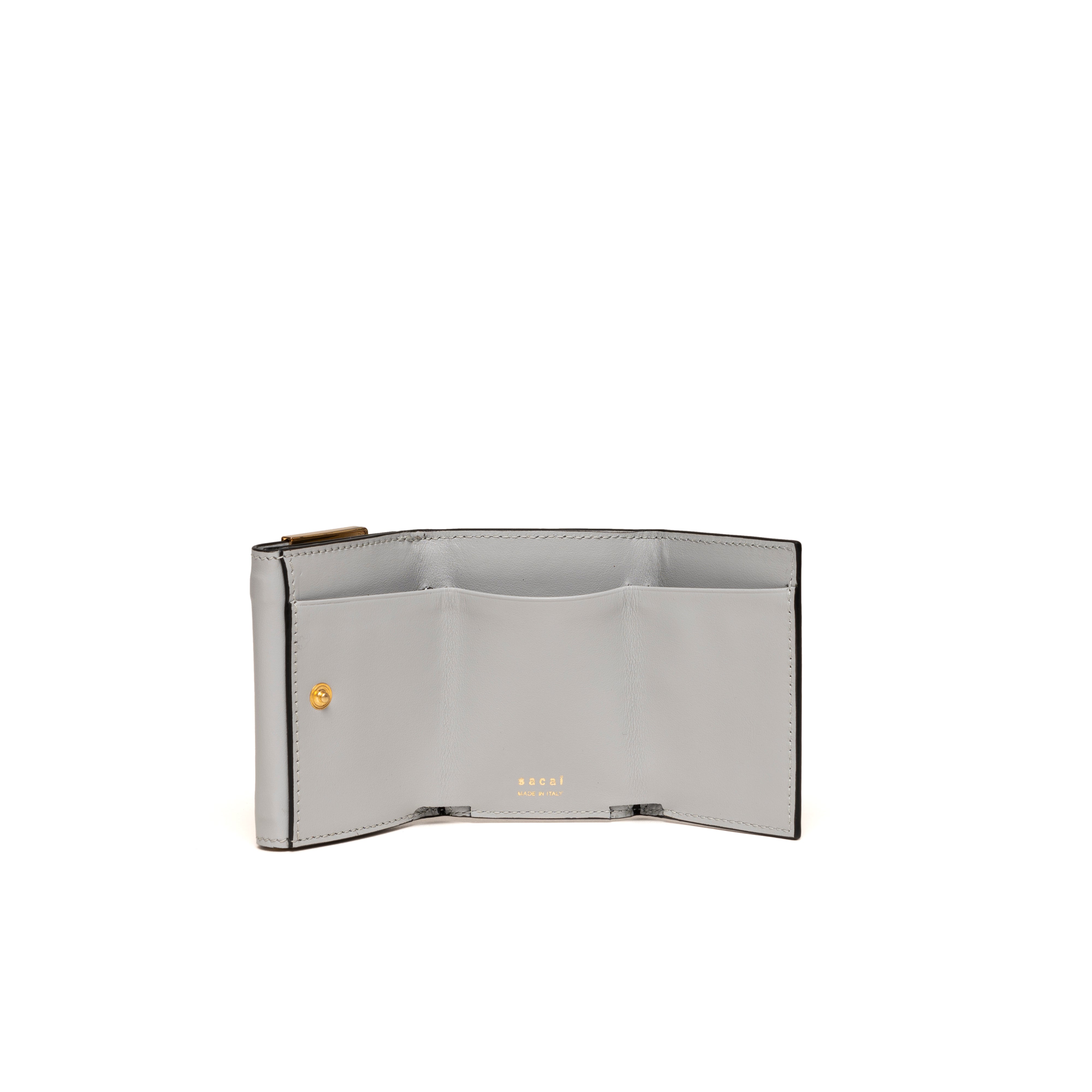 SACAI - Pre Women Half Metal Trifold Wallet - (Light Gray) – DSMG