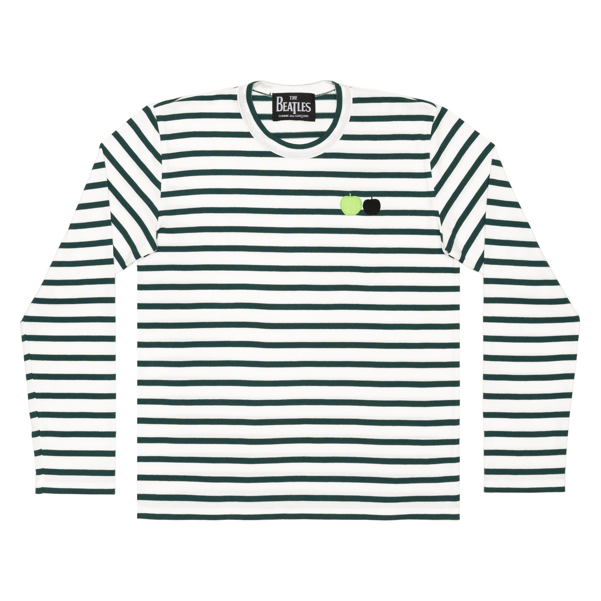 The Beatles CDG - Stripe Long Sleeve T-Shirt Green - (VZ-T042-051) view 1