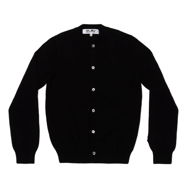 PLAY COMME des GARÇONS - INVADER WOMEN'S LAMBSWOOL CARDIGAN - (BLACK)