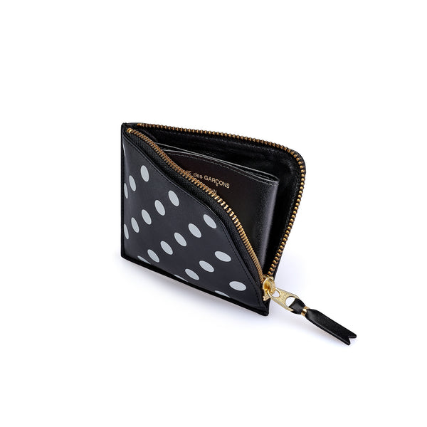 CDG WALLET - Polka Dots Printed - (SA3100PD Black)