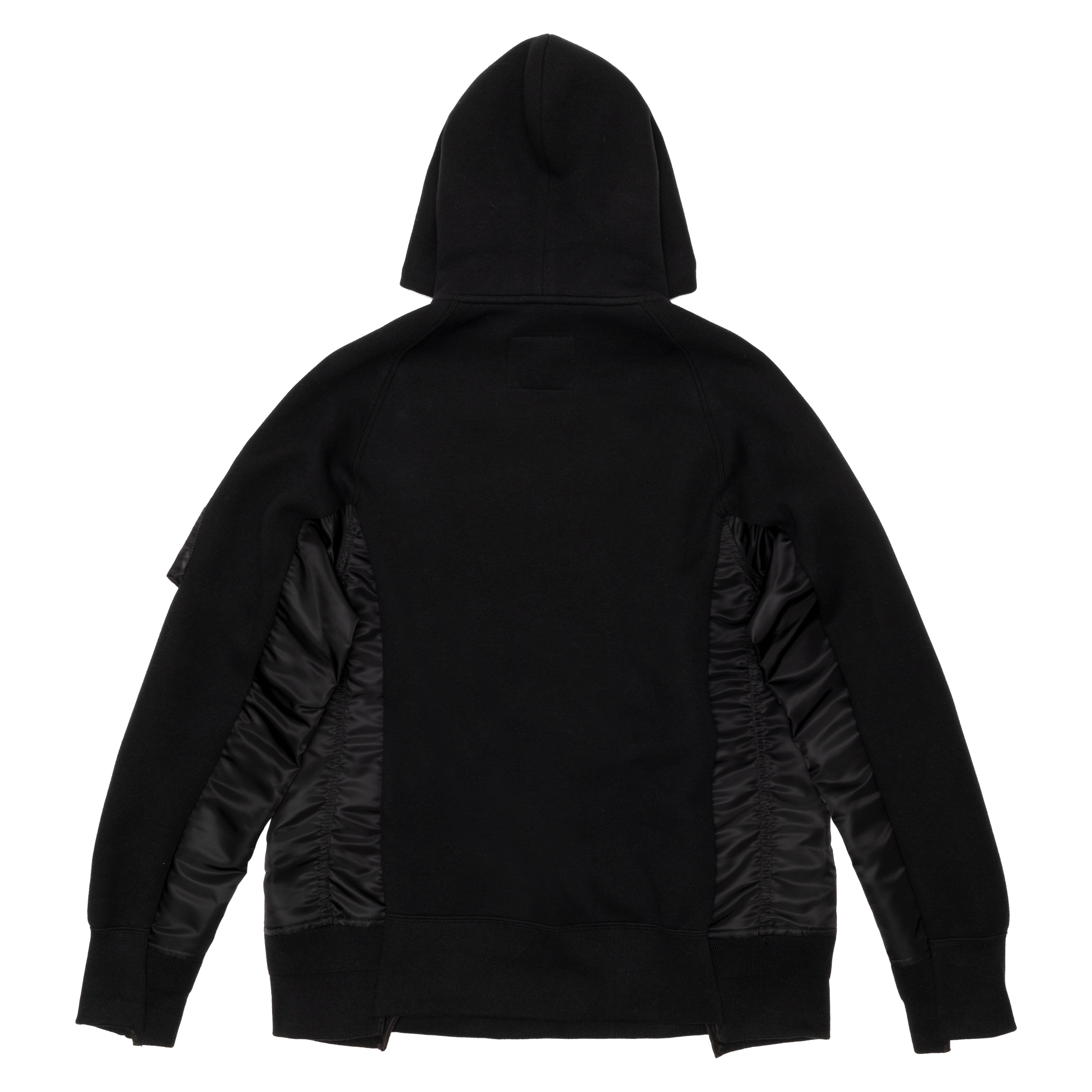 SACAI - Pre Mens Sponge Sweat X Ma-1 Pull Over Hoodie - (Black)