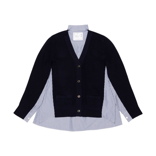 SACAI - Pre Cotton Knit Cardigan - (Navy)