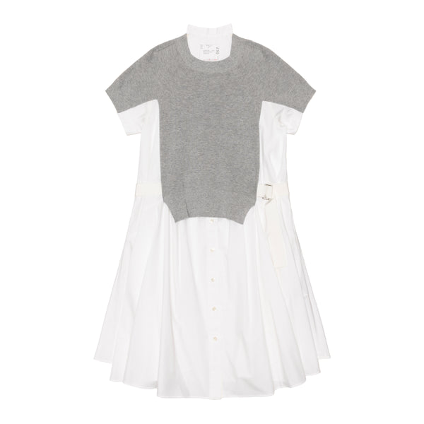 SACAI - Pre Cotton Knit Dress - (Light Gray)